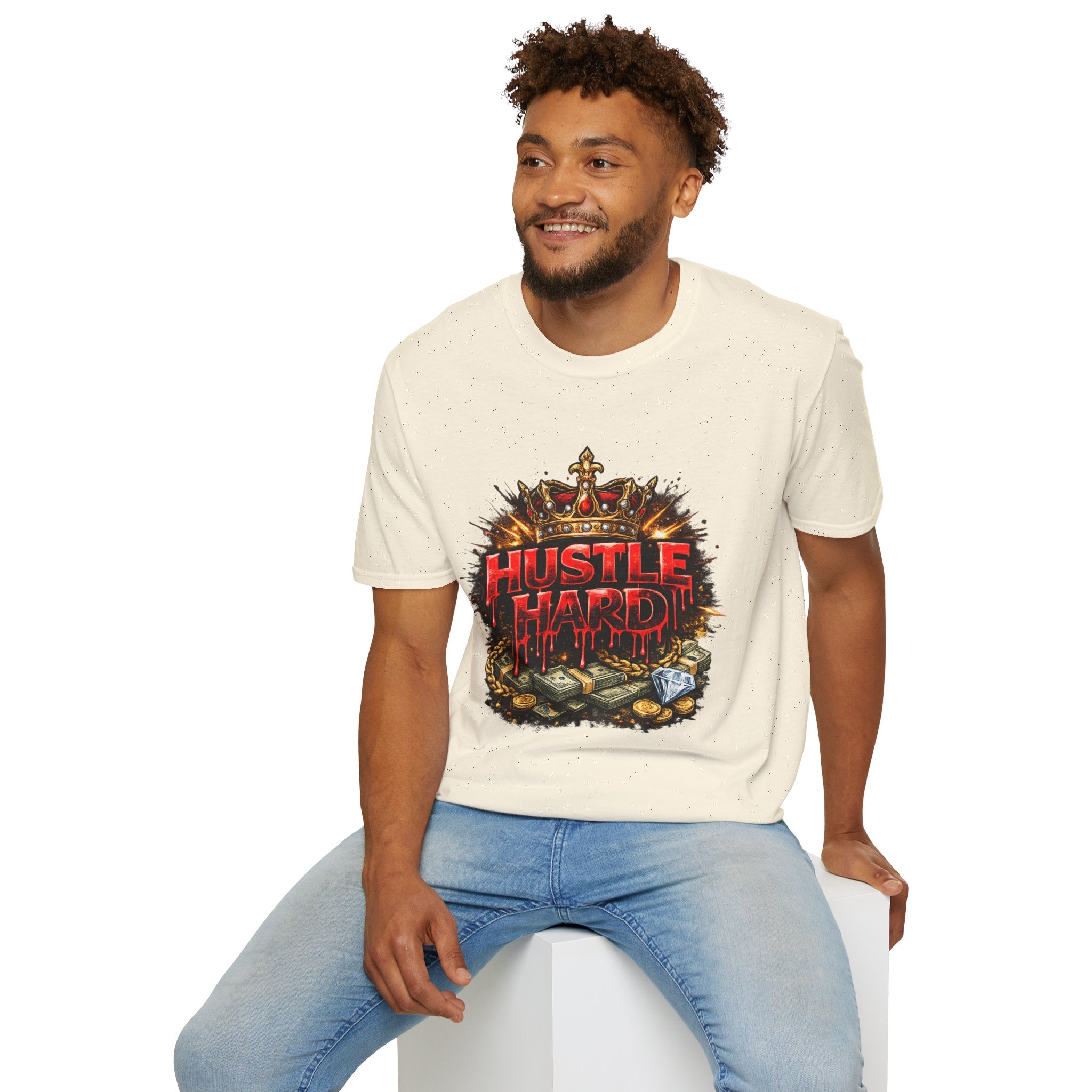 Hustle Hard T-Shirt – Crown & Money Graphic Tee