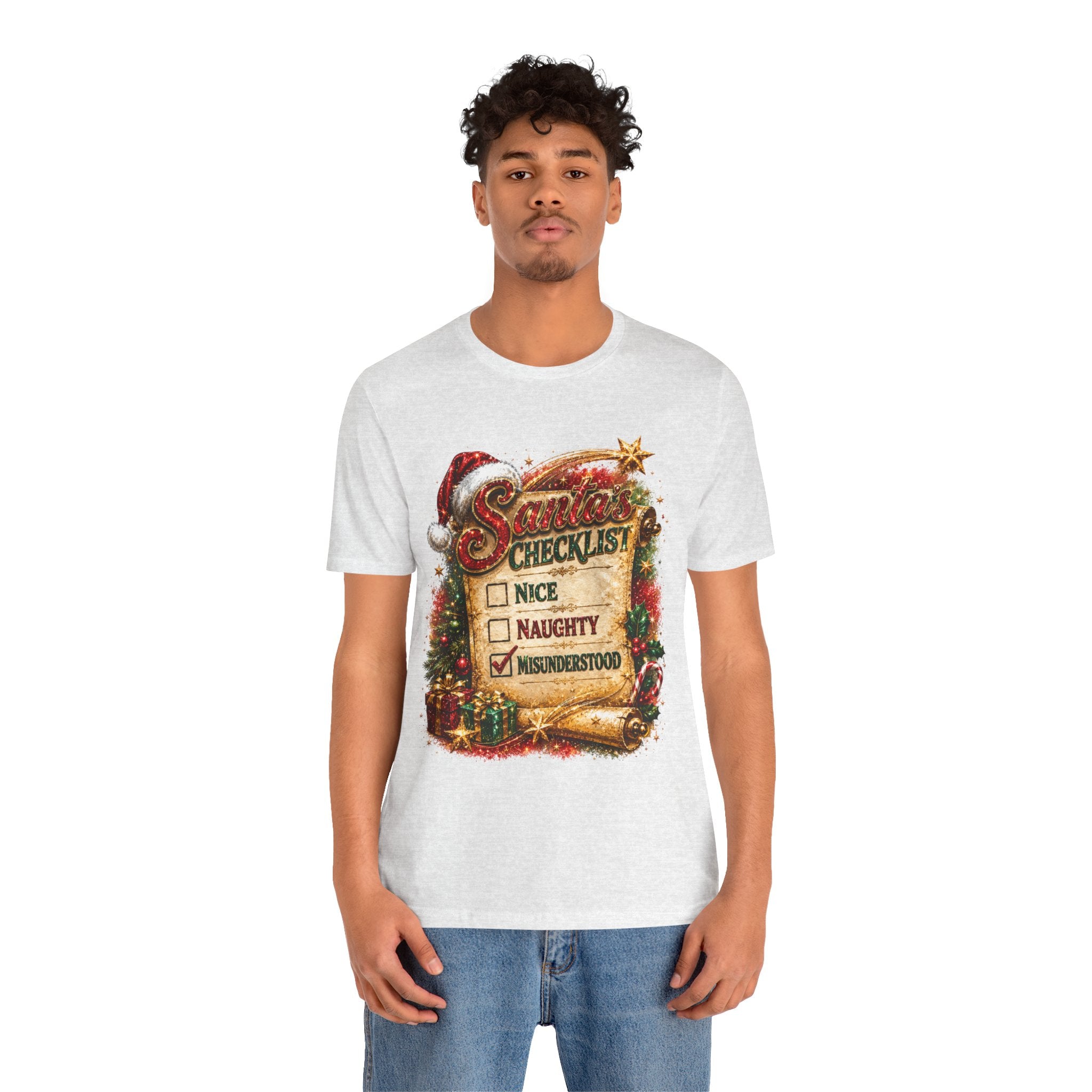 Santa's Checklist: Misunderstood – Funny Christmas T-Shirt