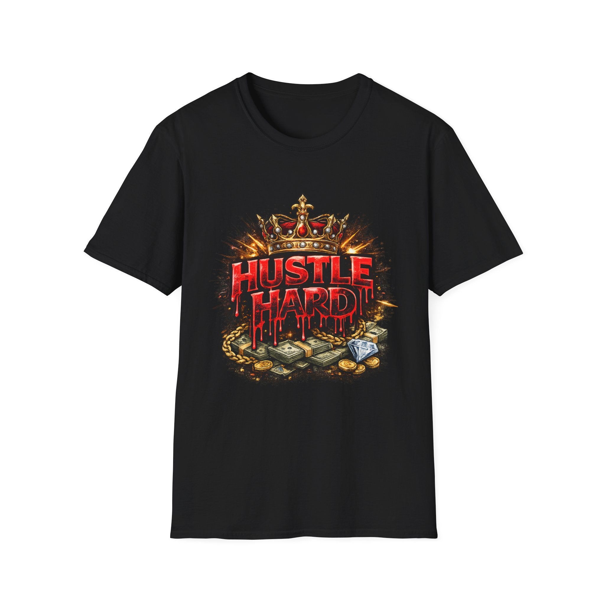 Hustle Hard T-Shirt – Crown & Money Graphic Tee