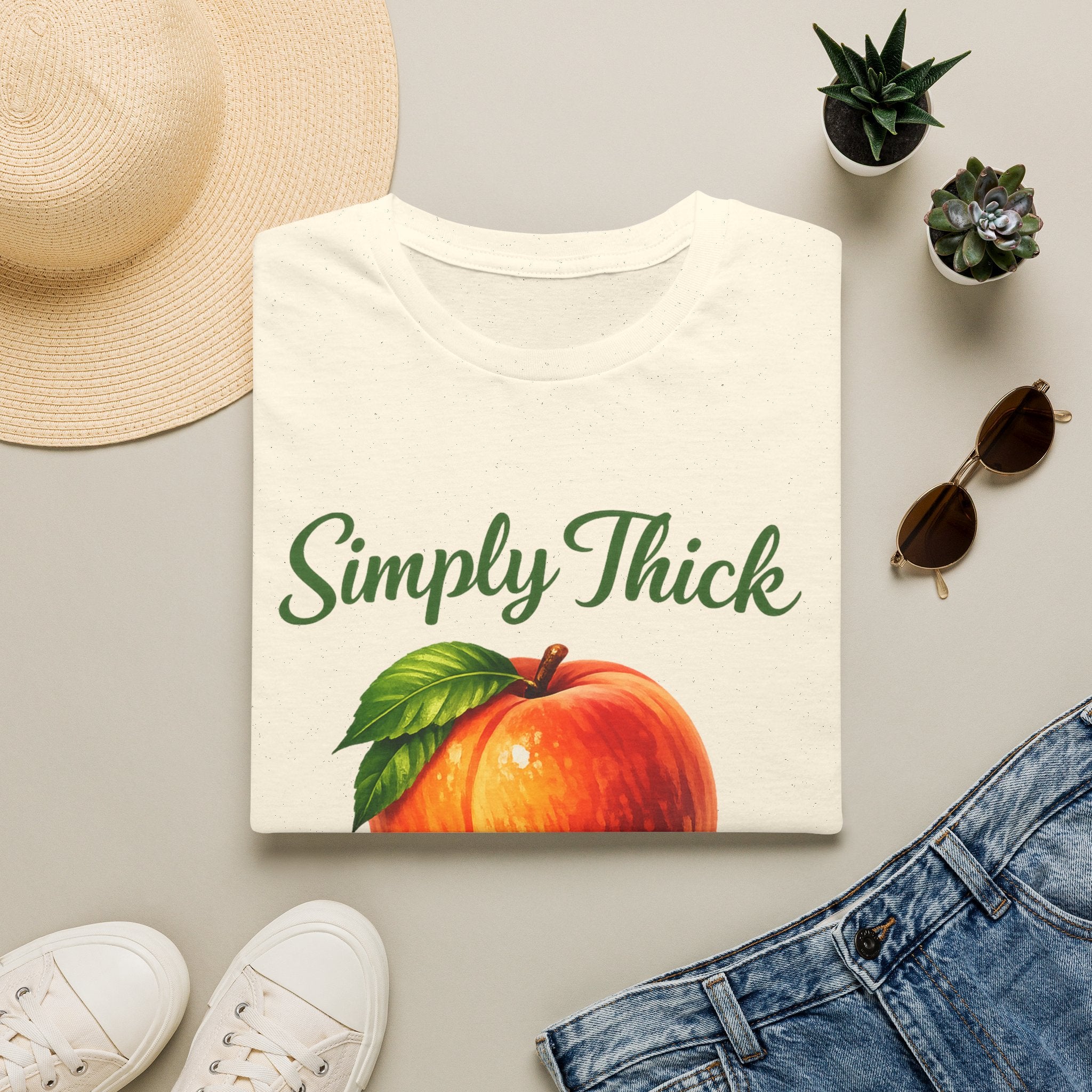 Simply Thick All Natural – Peach Graphic Tee