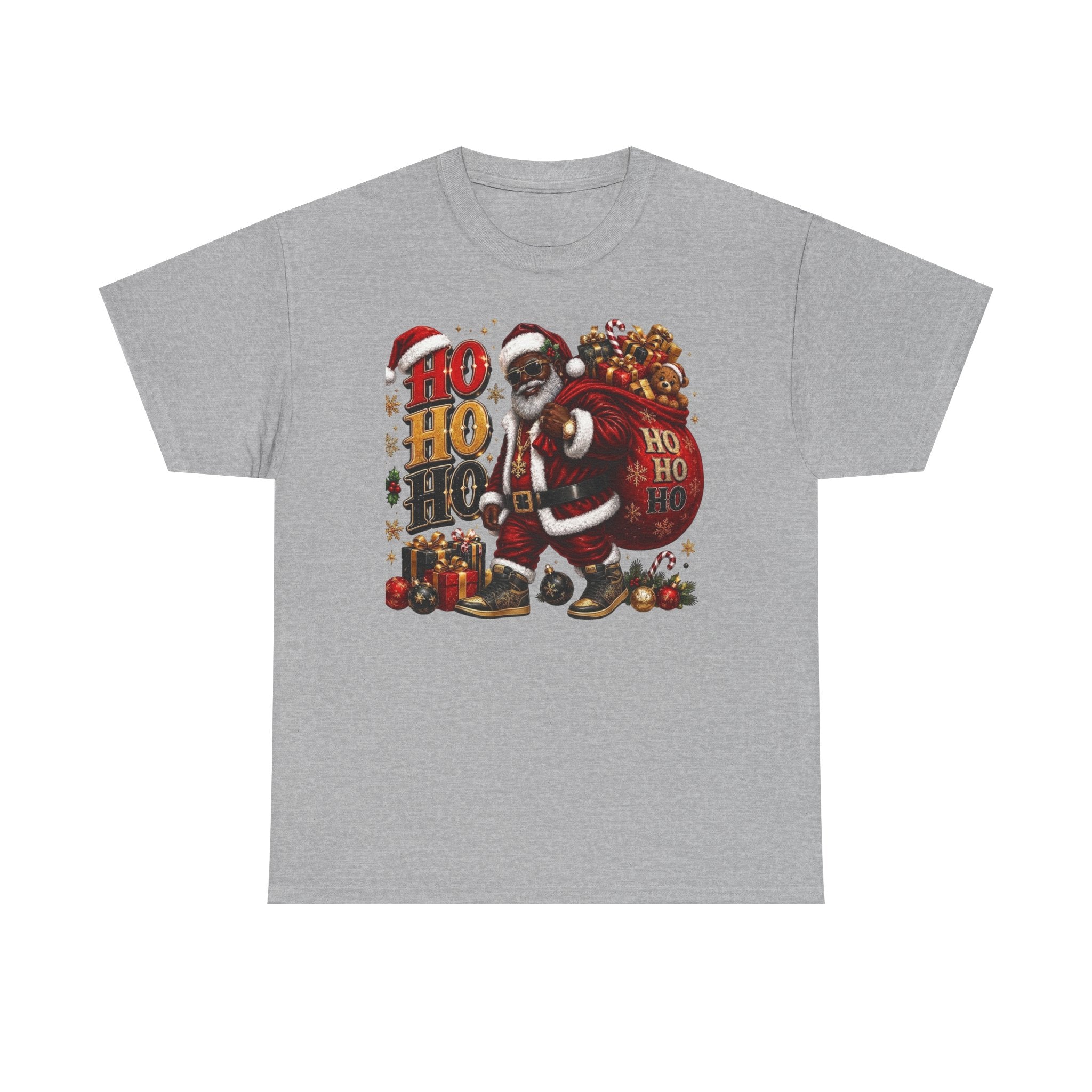Black Santa Ho Ho Ho Shirt – Melanin Christmas Tee | Holiday Gift for Himz xc