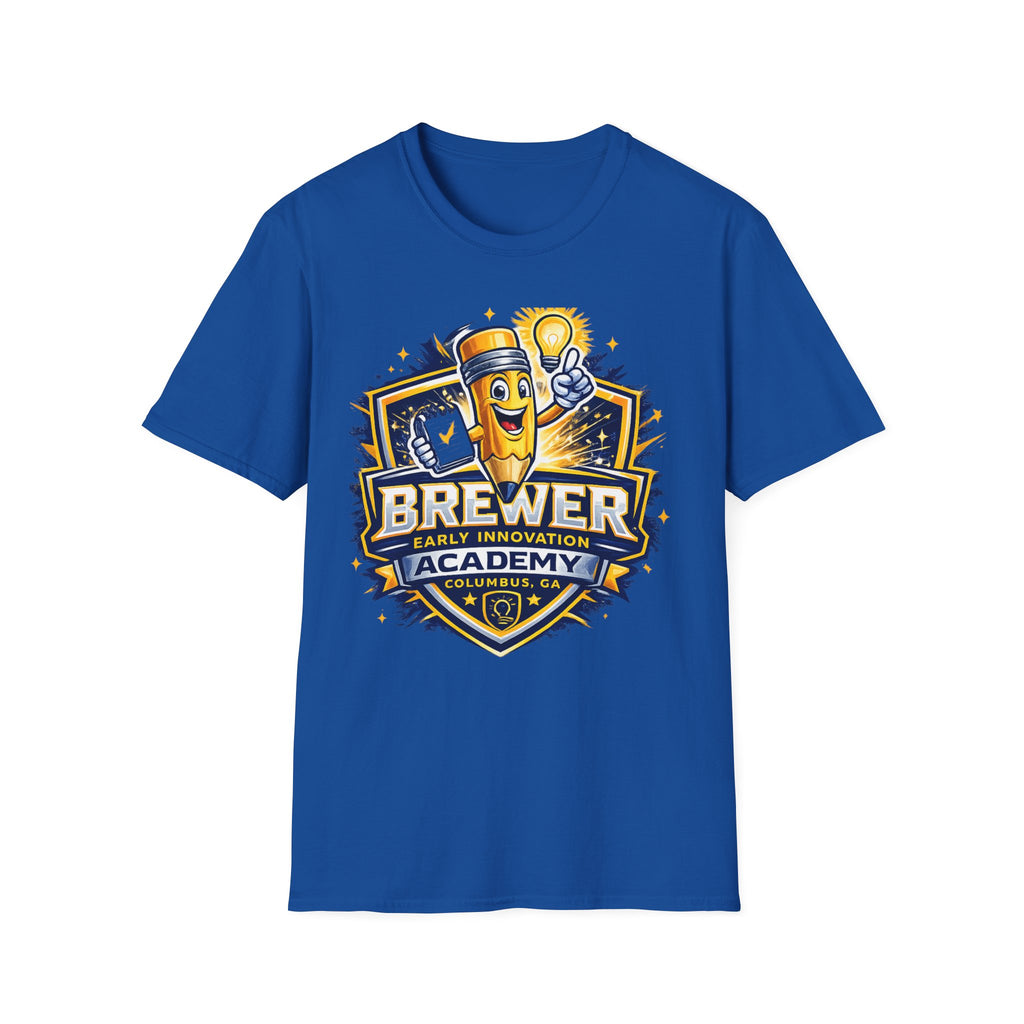 Brewer Early Innovation Academy T-Shirt | Columbus GA School Spirit Tee | BEIA Pencil Mascot Graphic Tee