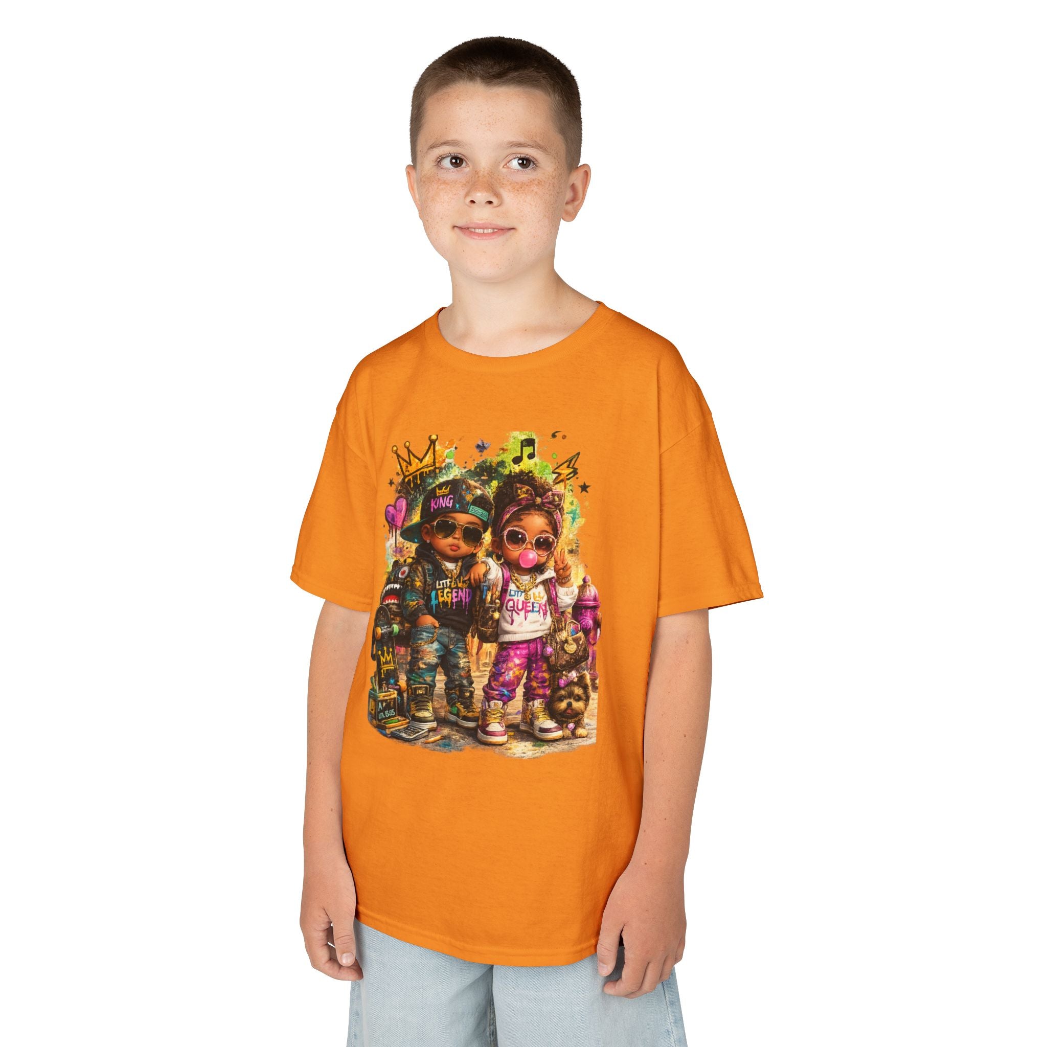 Lil Legend & Lil Queen T-Shirt | Hip Hop Kids Graffiti Graphic Tee | Urban Streetwear Kids Shirt