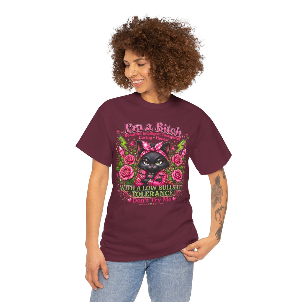 I'm a B.I.T.C.H. Sassy Cat Shirt – Beautiful Intelligent Thoughtful Caring Honest | Funny Attitude Tee
