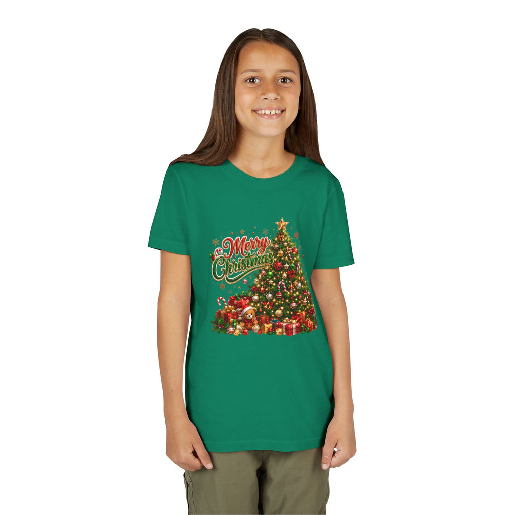 Merry Christmas Tree Shirt – Classic Holiday Tee | Christmas Gift for Kids and Famil