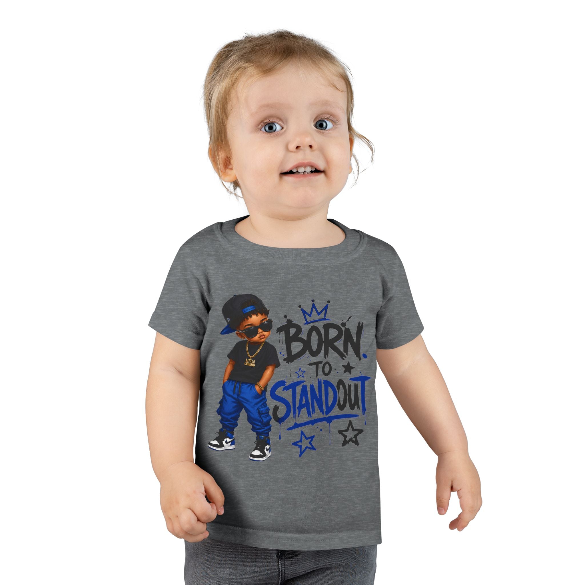 Born to Standout Toddler Tee | Hip-Hop Little King Graphic T-Shirt