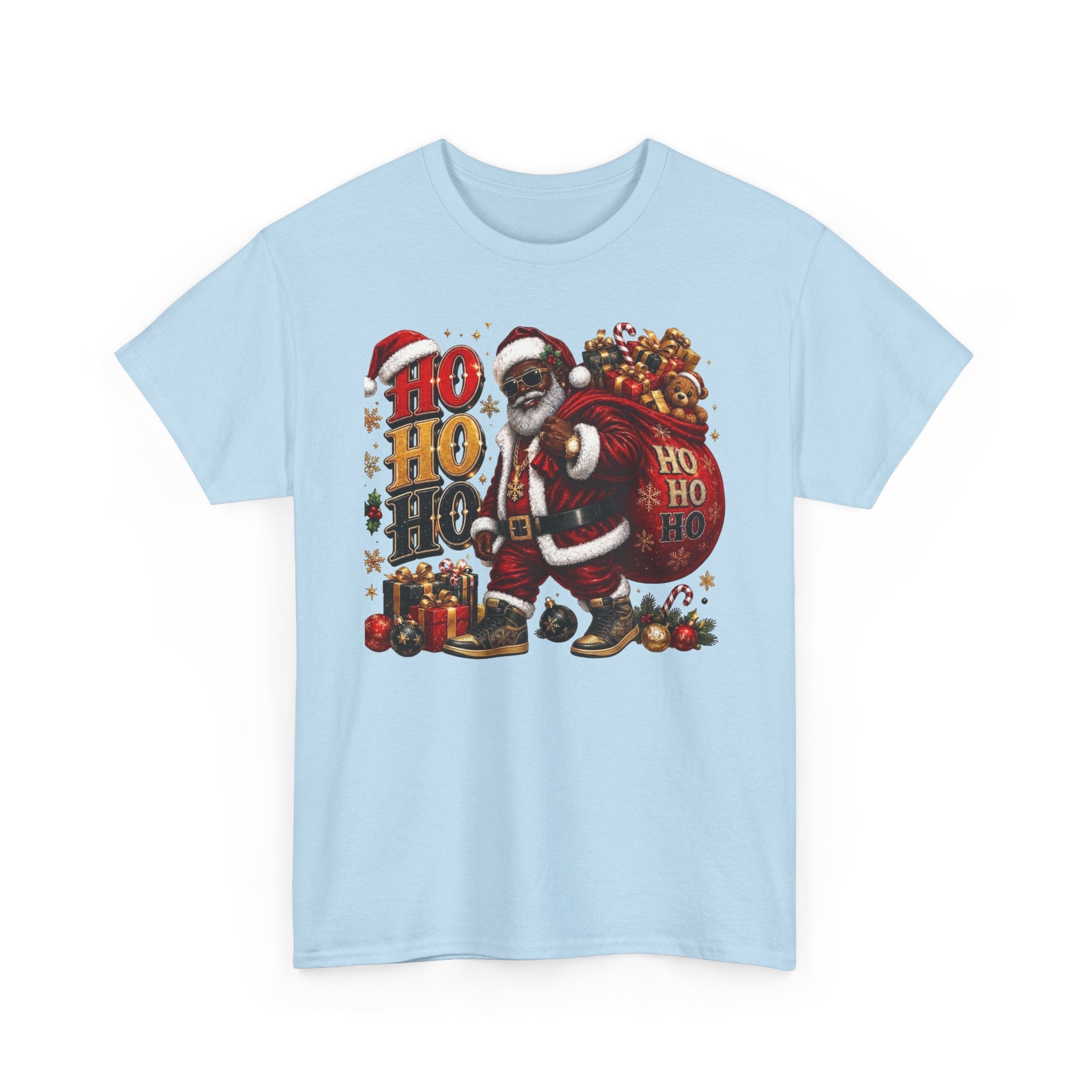 Black Santa Ho Ho Ho Shirt – Melanin Christmas Tee | Holiday Gift for Himz xc