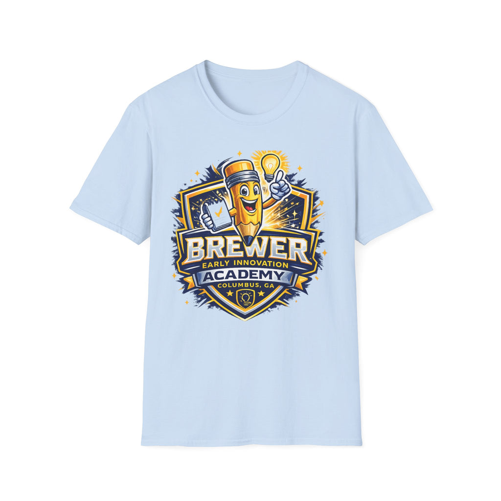 Brewer Early Innovation Academy T-Shirt | Columbus GA School Spirit Tee | BEIA Pencil Mascot Graphic Tee