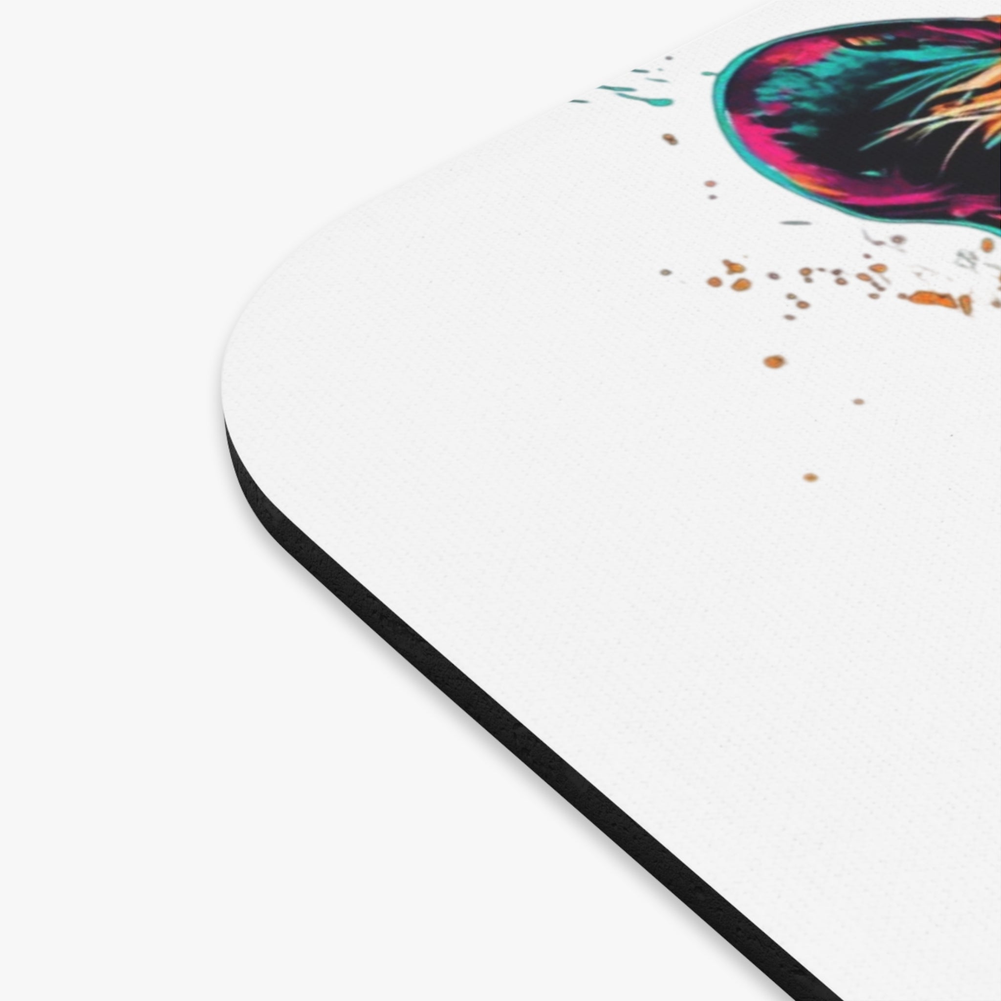 Neon Tiger Mouse Pad – Bold Colorful Wild Animal Graphic Desk Accessory