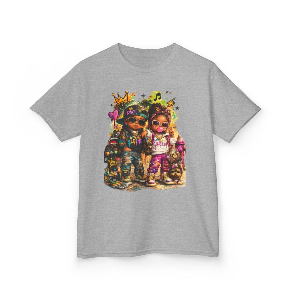Lil Legend & Lil Queen T-Shirt | Hip Hop Kids Graffiti Graphic Tee | Urban Streetwear Kids Shirt