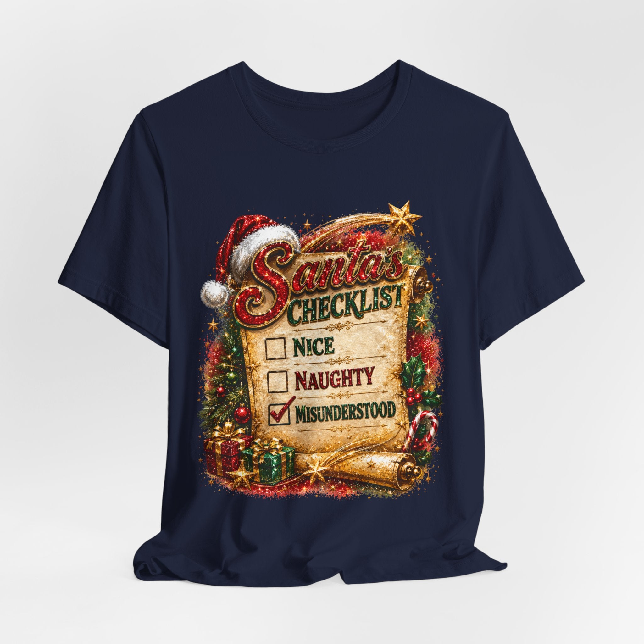 Santa's Checklist: Misunderstood – Funny Christmas T-Shirt