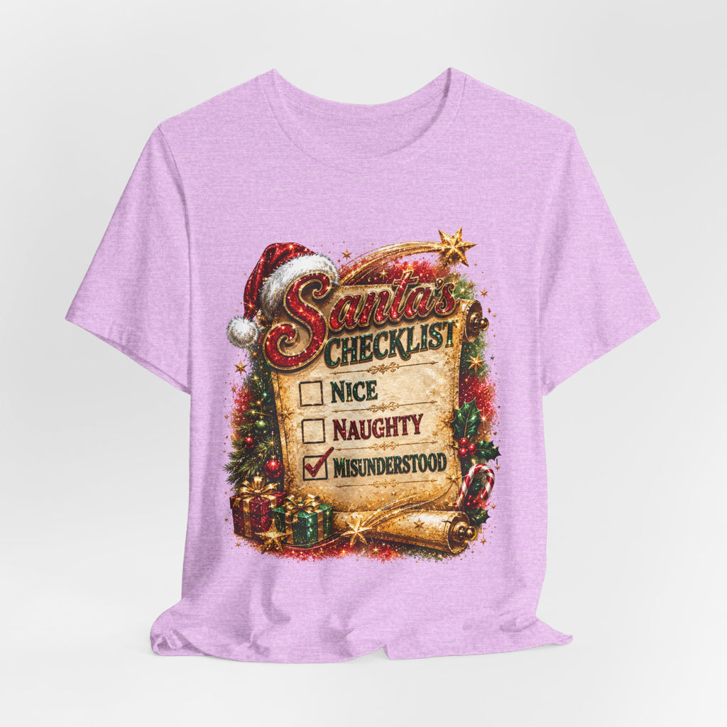 Santa's Checklist: Misunderstood – Funny Christmas T-Shirt