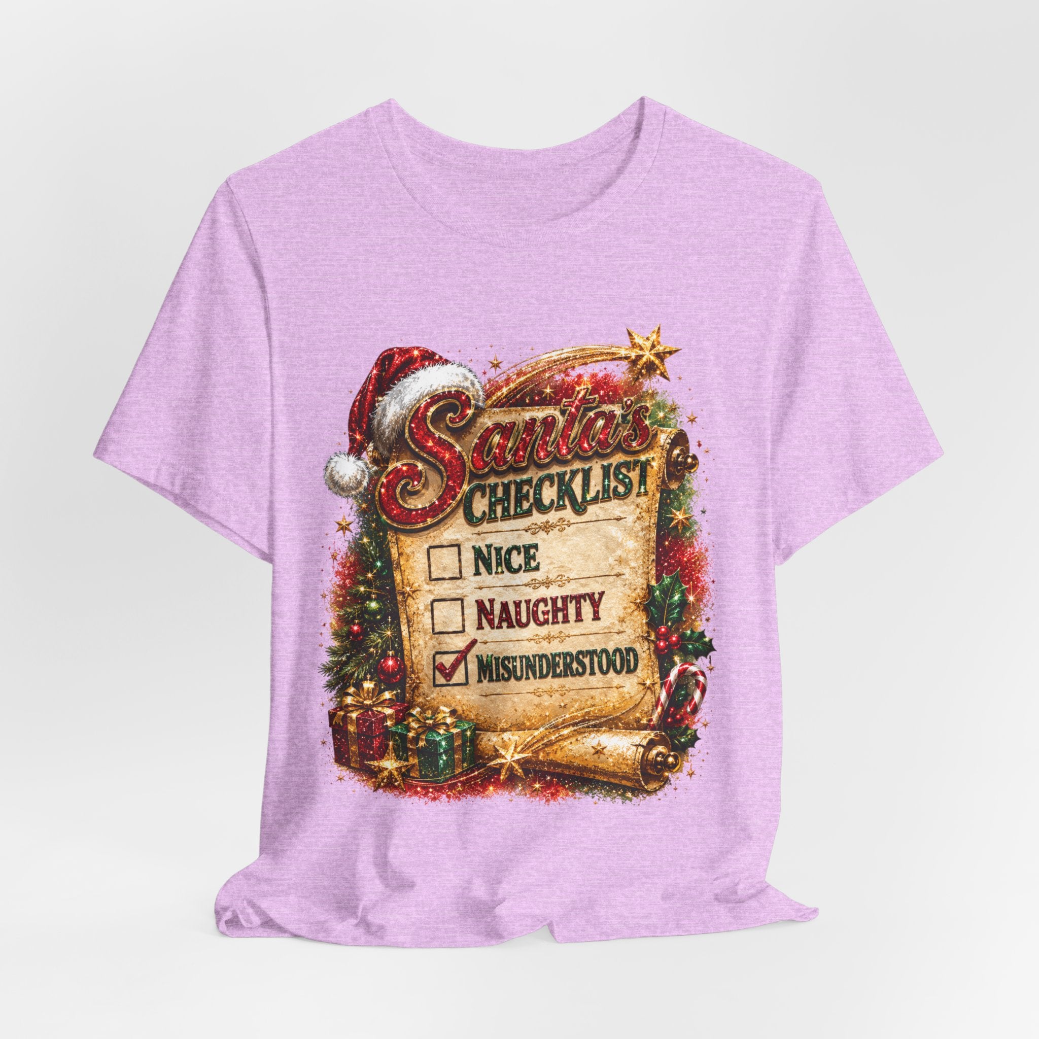 Santa's Checklist: Misunderstood – Funny Christmas T-Shirt