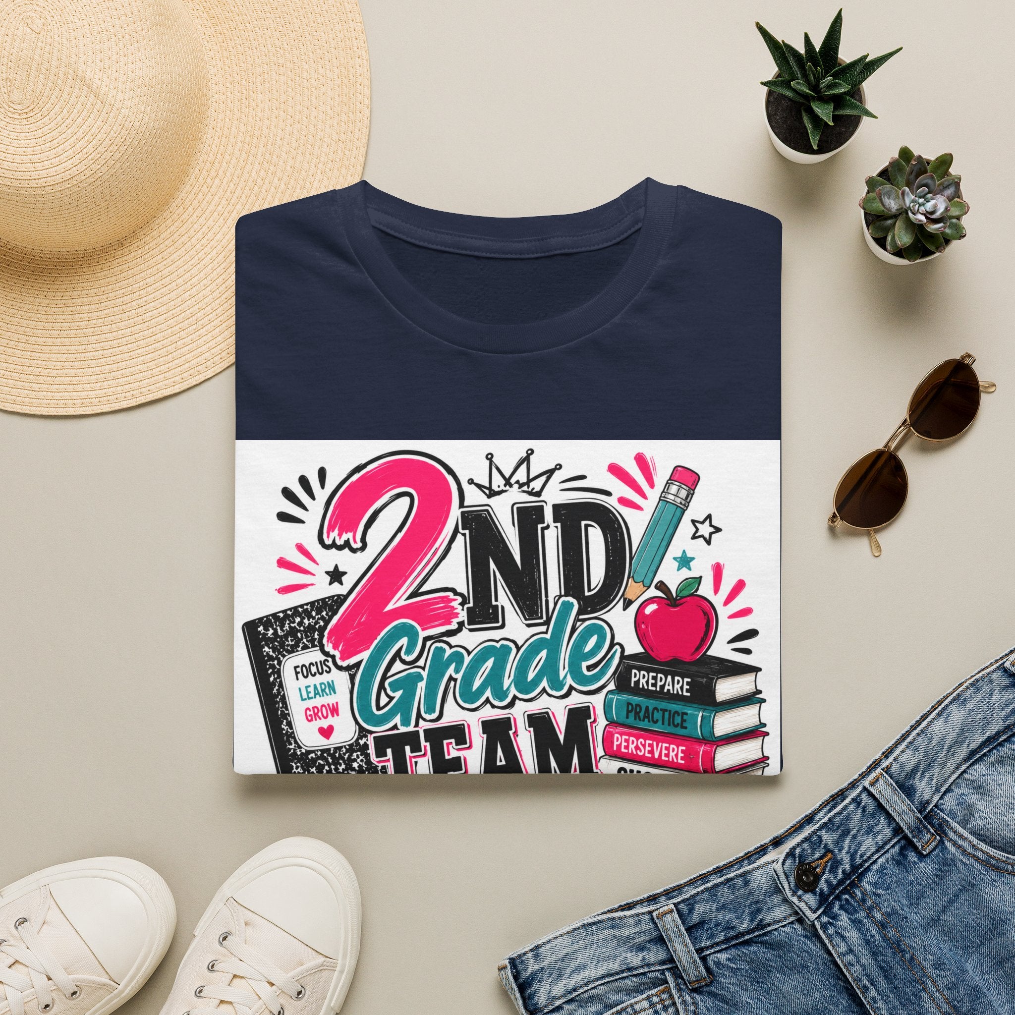 2nd Grade Team T-Shirt — Teacher Appreciation Back-to-School Tee