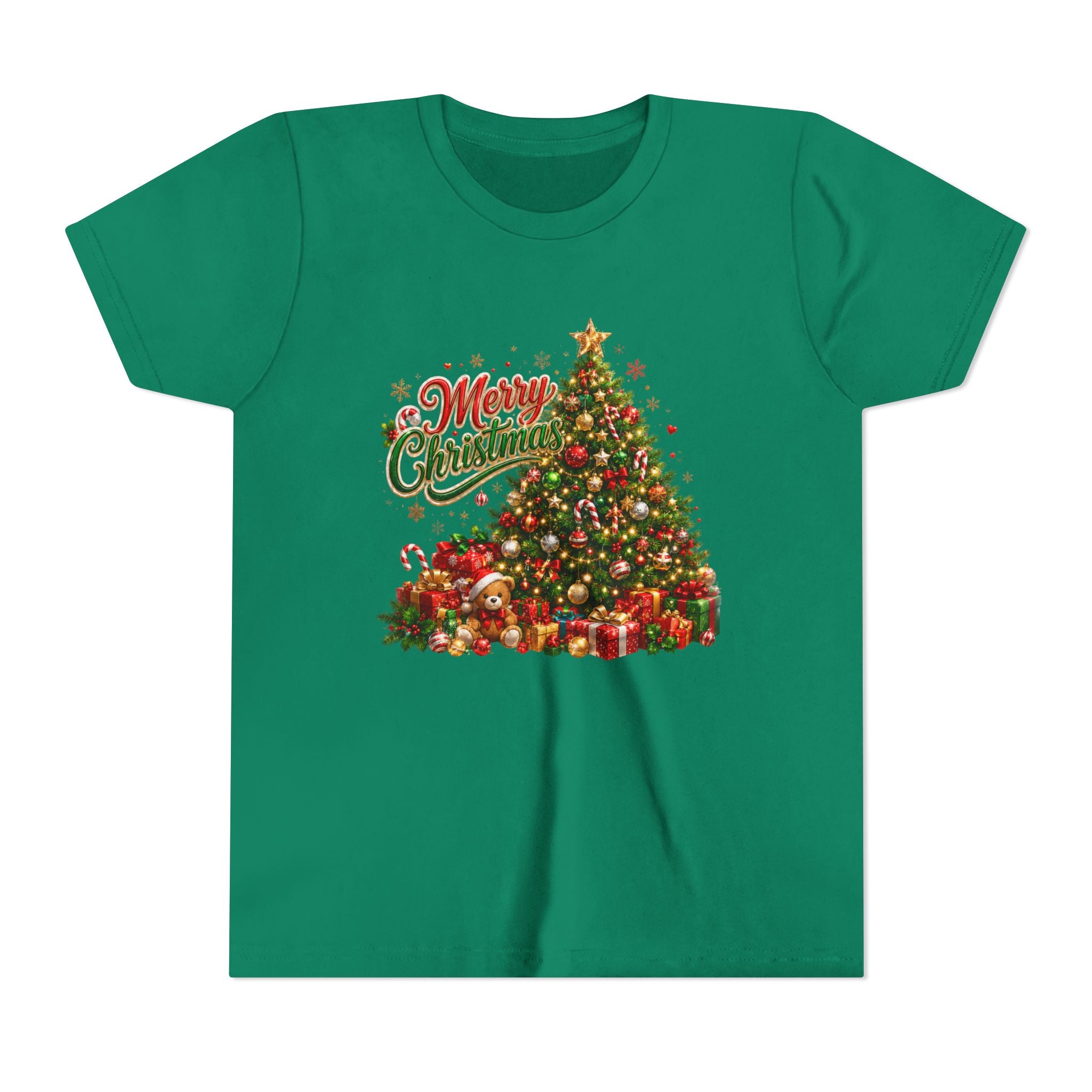 Merry Christmas Tree Shirt – Classic Holiday Tee | Christmas Gift for Kids and Famil