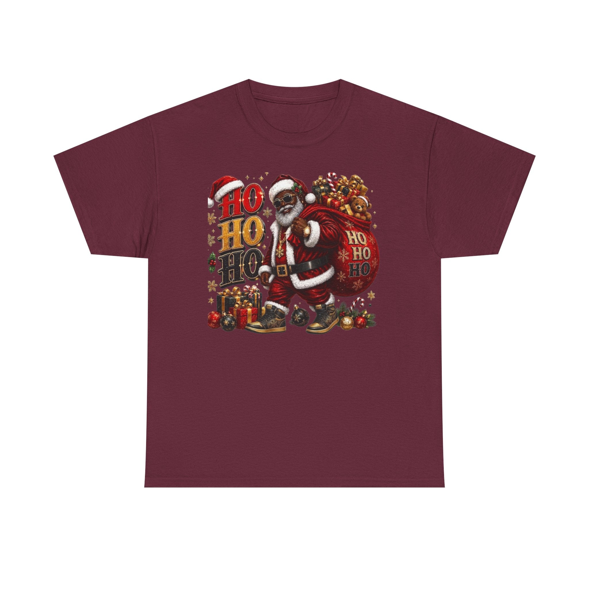 Black Santa Ho Ho Ho Shirt – Melanin Christmas Tee | Holiday Gift for Himz xc
