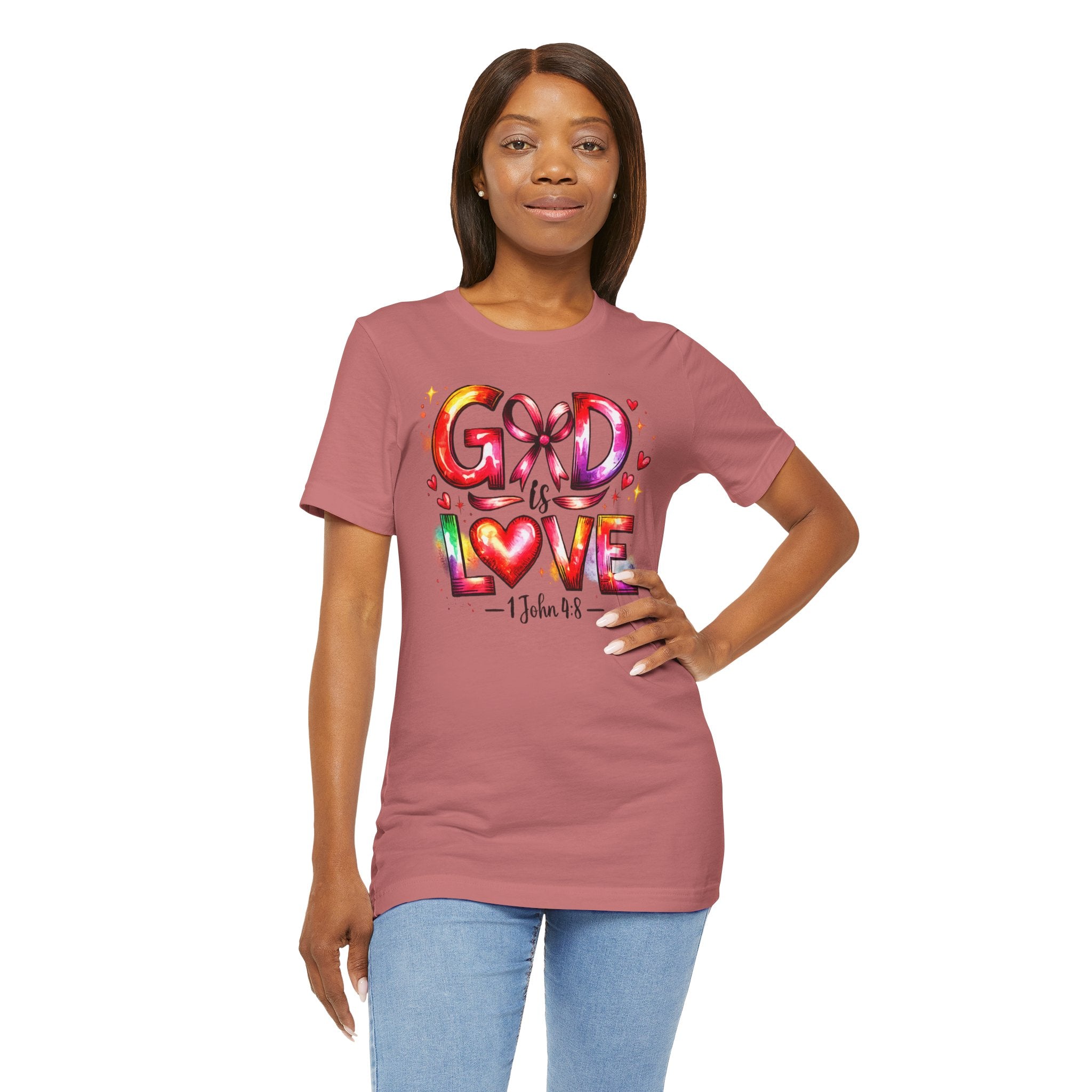 God is Love – 1 John 4:8 Christian Faith T-Shirt