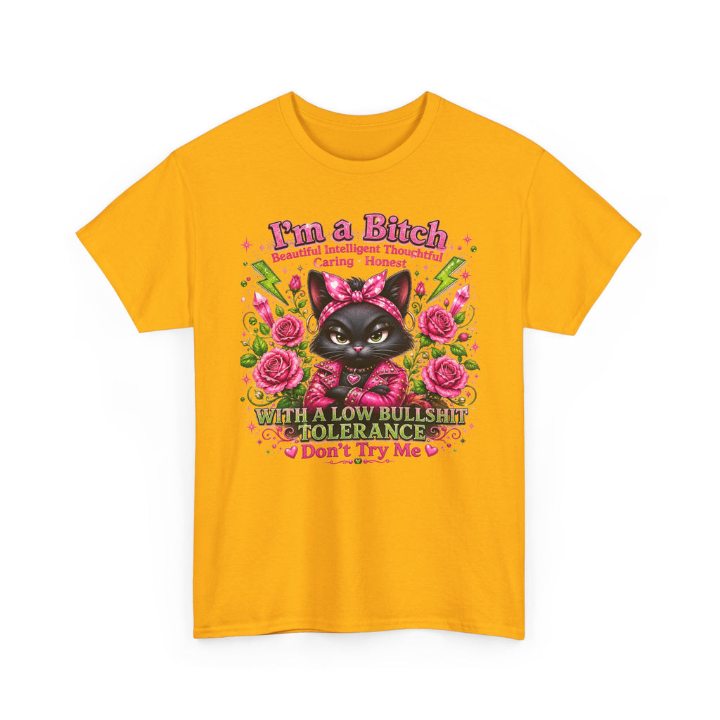 I'm a B.I.T.C.H. Sassy Cat Shirt – Beautiful Intelligent Thoughtful Caring Honest | Funny Attitude Tee
