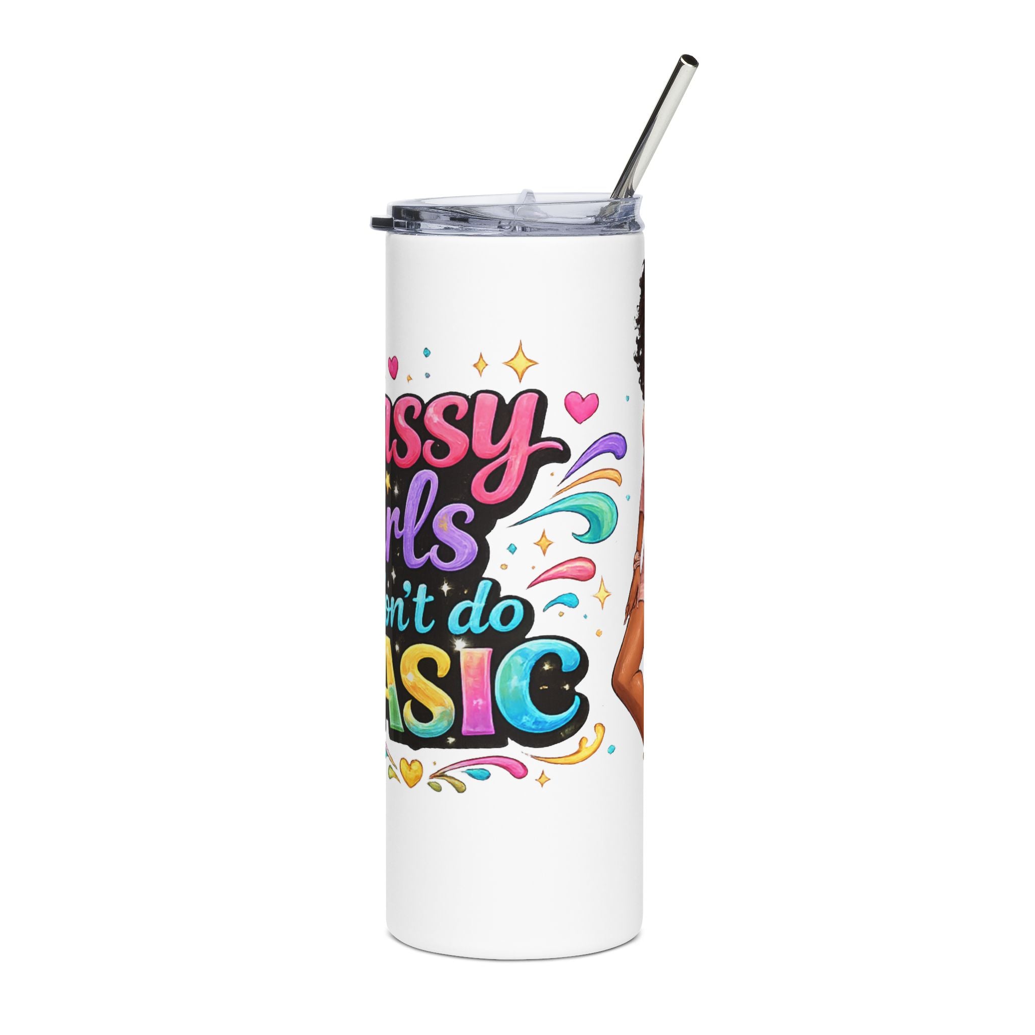 Sassy Girls Don't Do Basic Tumbler – 20oz Skinny
