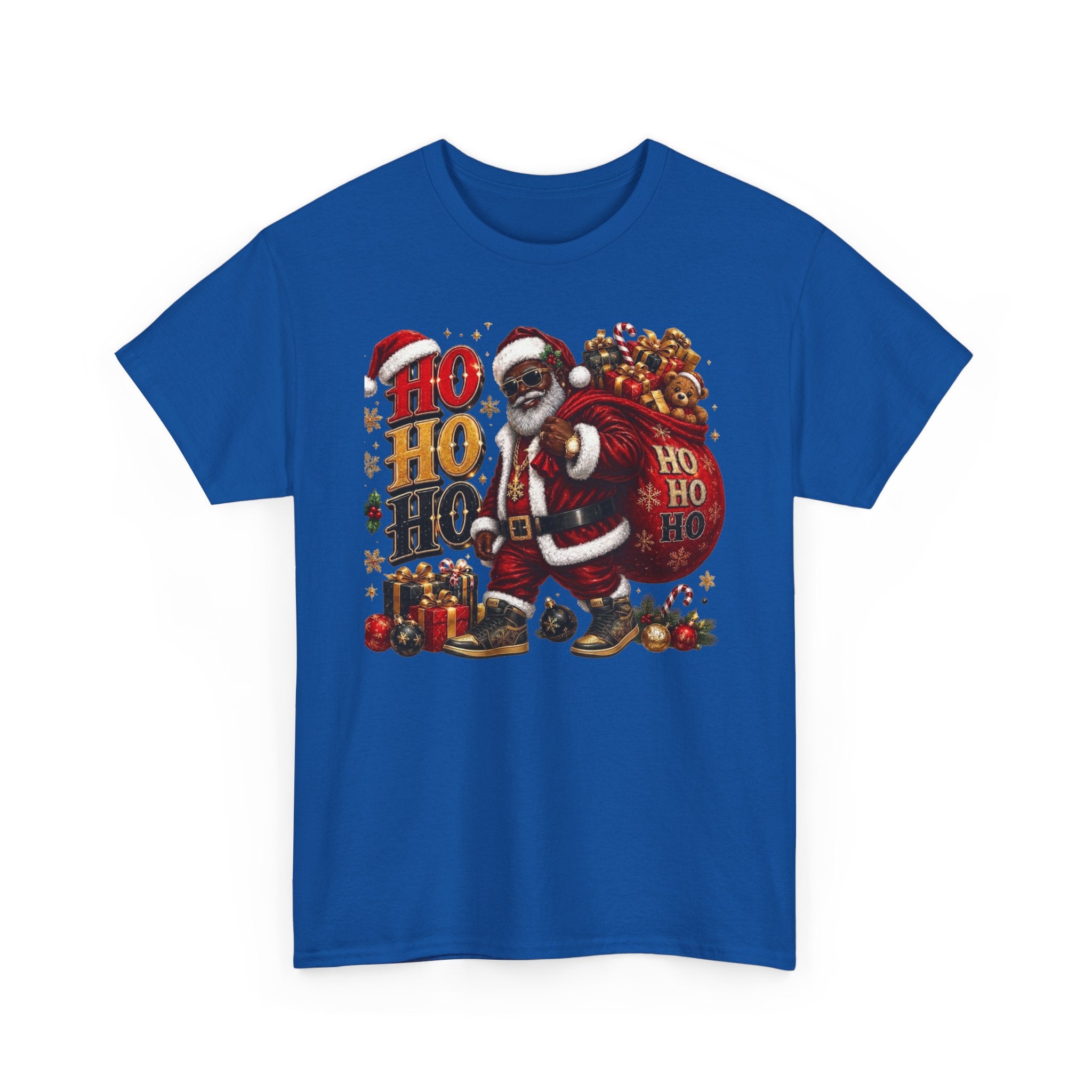 Black Santa Ho Ho Ho Shirt – Melanin Christmas Tee | Holiday Gift for Himz xc