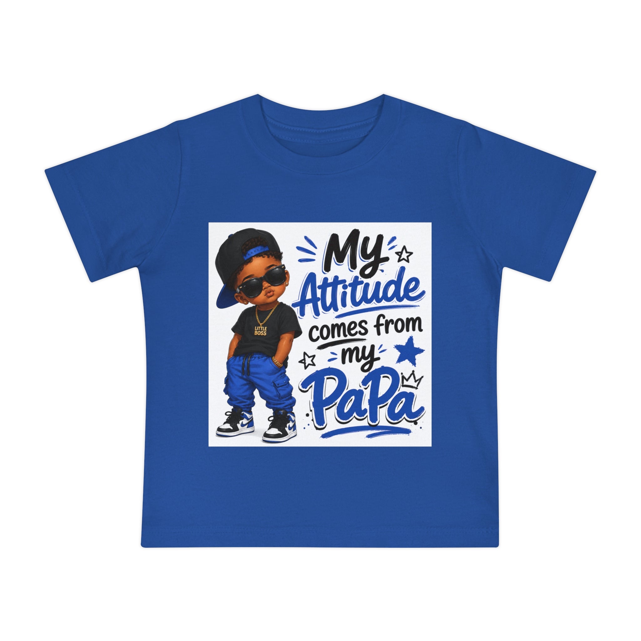 Baby T-Shirt “My Attitude Comes From My Papa” — Cute Papa-Inspired Infant Tee