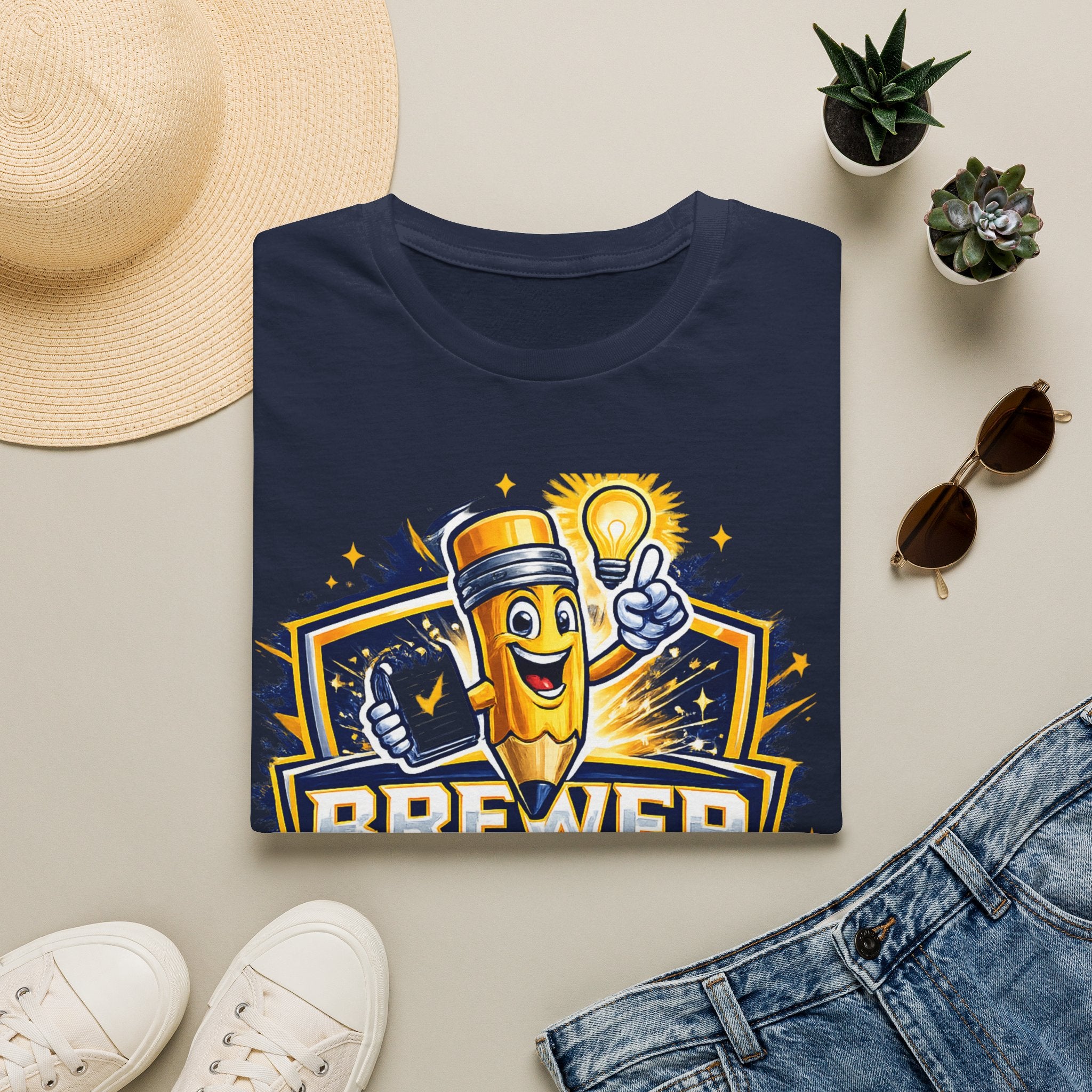 Brewer Early Innovation Academy T-Shirt | Columbus GA School Spirit Tee | BEIA Pencil Mascot Graphic Tee