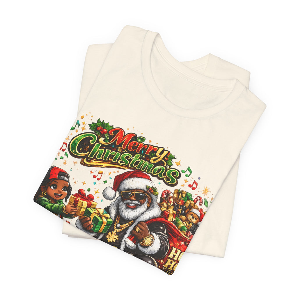 Black Santa Merry Christmas Shirt – Hip Hop Santa Gift Tee | Melanin Family Holiday Shirt