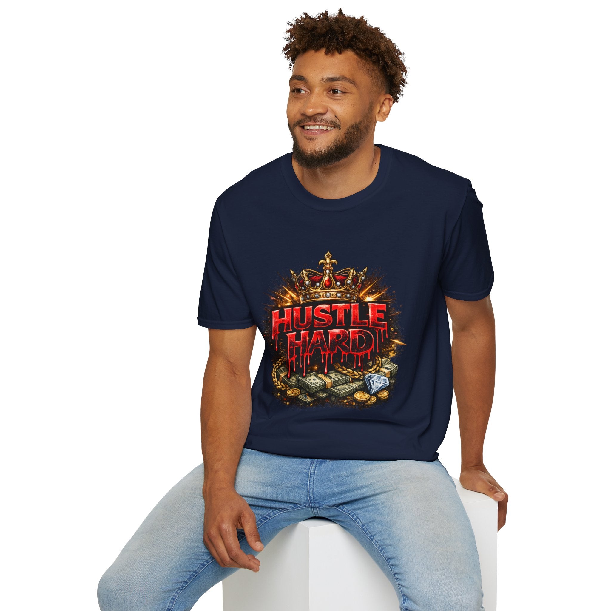 Hustle Hard T-Shirt – Crown & Money Graphic Tee