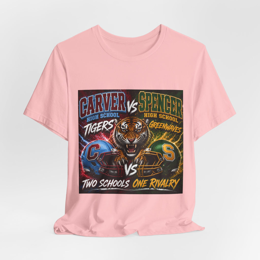 Carver vs Spencer High School Rivalry T-Shirt | Tigers vs Greenwaves Two Schools One Rivalry Tee