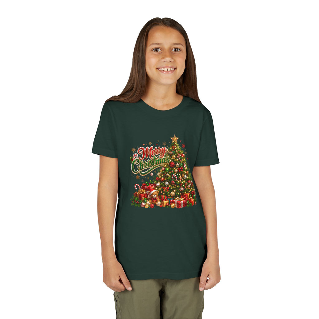 Merry Christmas Tree Shirt – Classic Holiday Tee | Christmas Gift for Kids and Famil