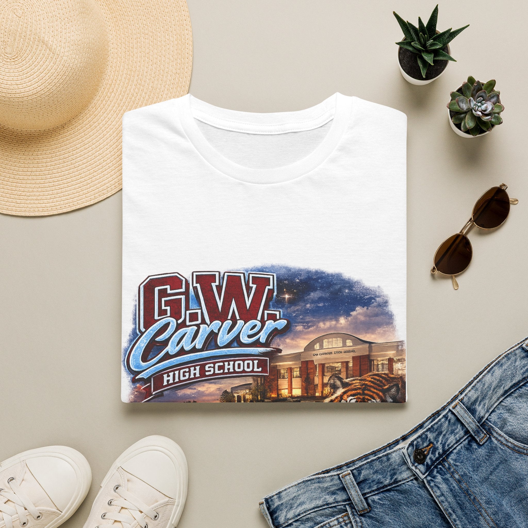 G.W. Carver High School Tigers T-Shirt | On Da Hill School Spirit Tee | Columbus GA Tiger Pride Graphic Tee
