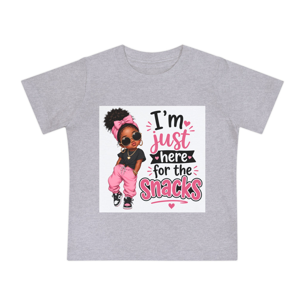 Hip Hop Baby "I'm Just Here for the Snacks" Short Sleeve T-Shirt