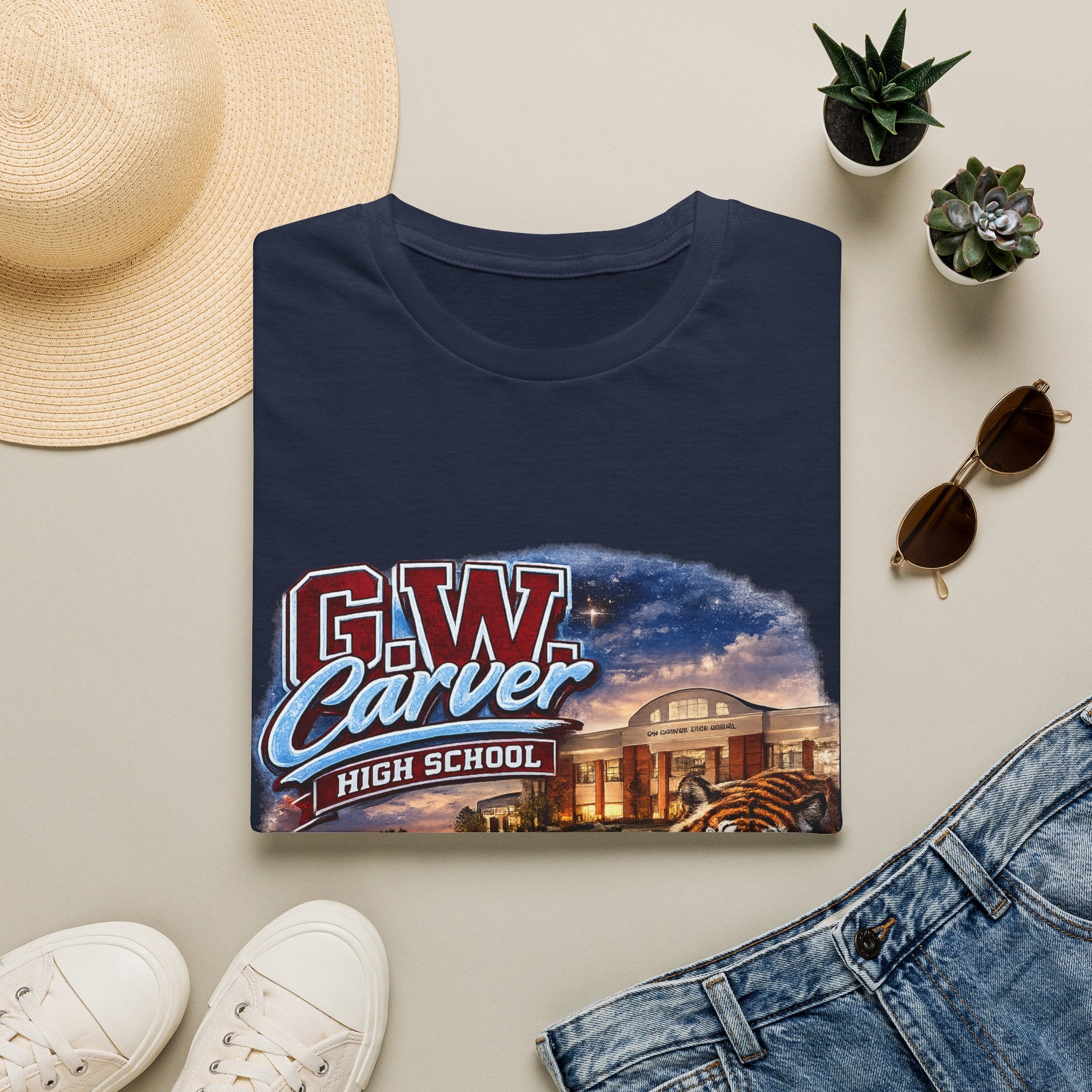 G.W. Carver High School Tigers T-Shirt | On Da Hill School Spirit Tee | Columbus GA Tiger Pride Graphic Tee