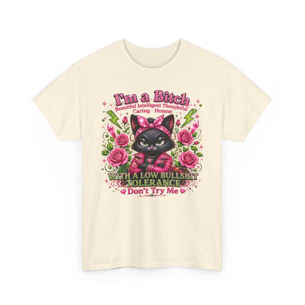 I'm a B.I.T.C.H. Sassy Cat Shirt – Beautiful Intelligent Thoughtful Caring Honest | Funny Attitude Tee