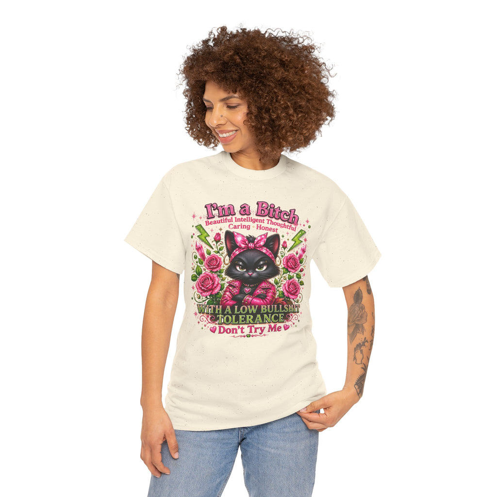I'm a B.I.T.C.H. Sassy Cat Shirt – Beautiful Intelligent Thoughtful Caring Honest | Funny Attitude Tee