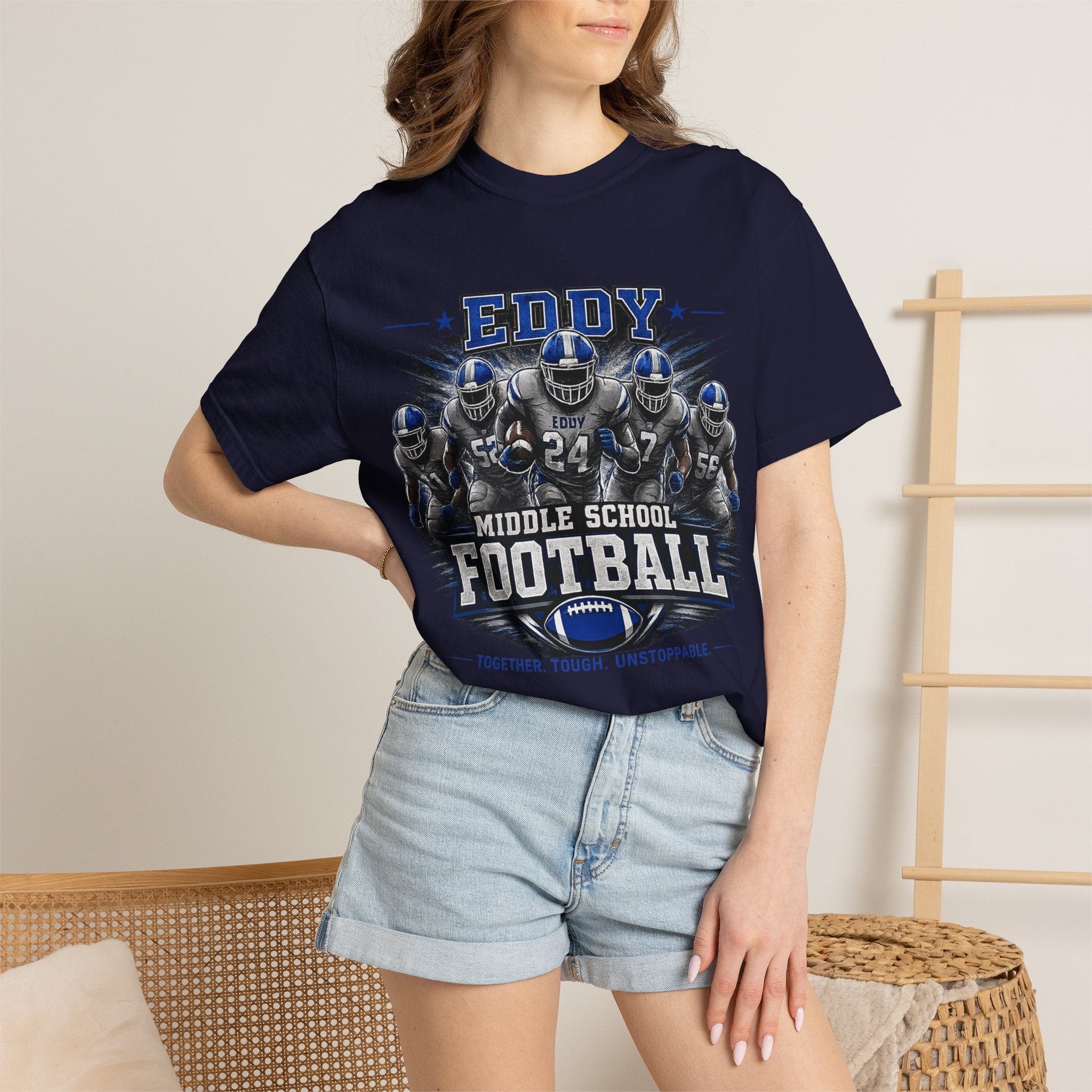 Eddy Middle School Columbus GA Football T-Shirt