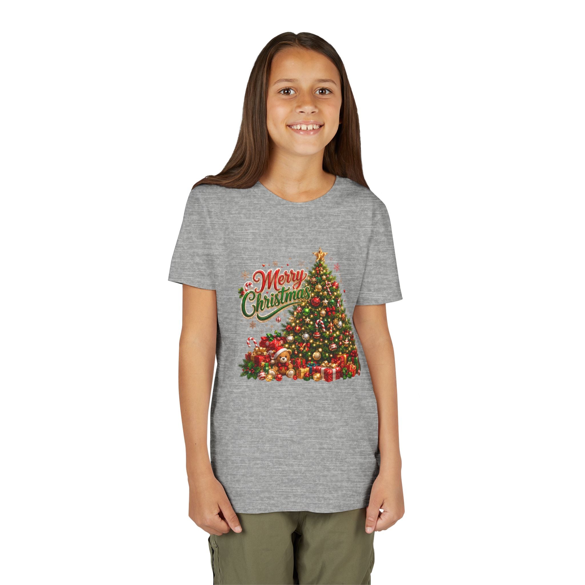 Merry Christmas Tree Shirt – Classic Holiday Tee | Christmas Gift for Kids and Famil