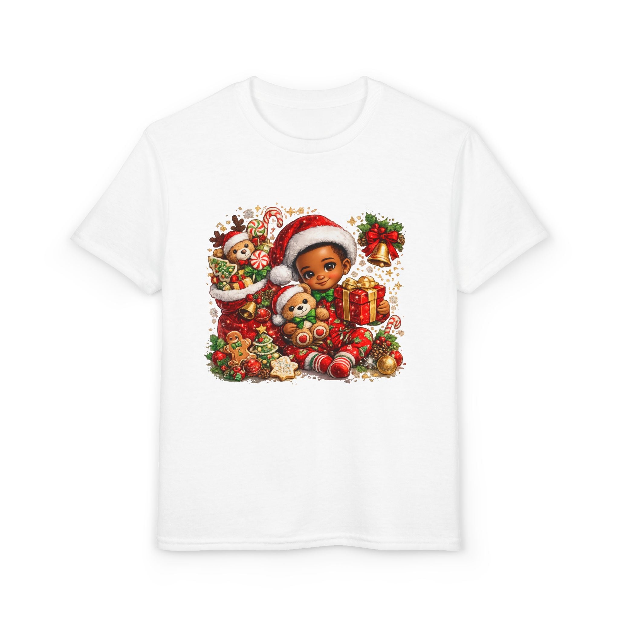 Black Boy Christmas Shirt – Melanin Kids Holiday Tee | Christmas Gift for Boys
