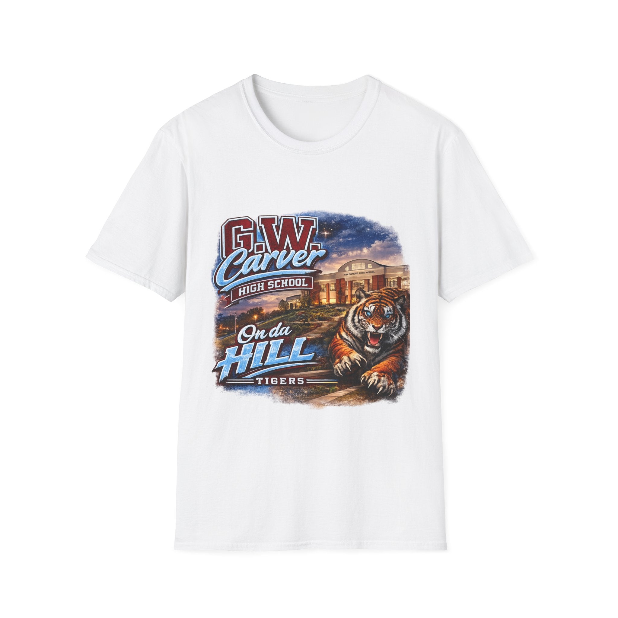 G.W. Carver High School Tigers T-Shirt | On Da Hill School Spirit Tee | Columbus GA Tiger Pride Graphic Tee