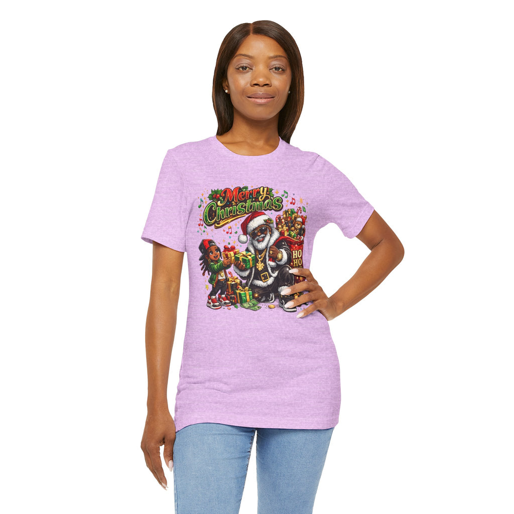 Black Santa Merry Christmas Shirt – Hip Hop Santa Gift Tee | Melanin Family Holiday Shirt