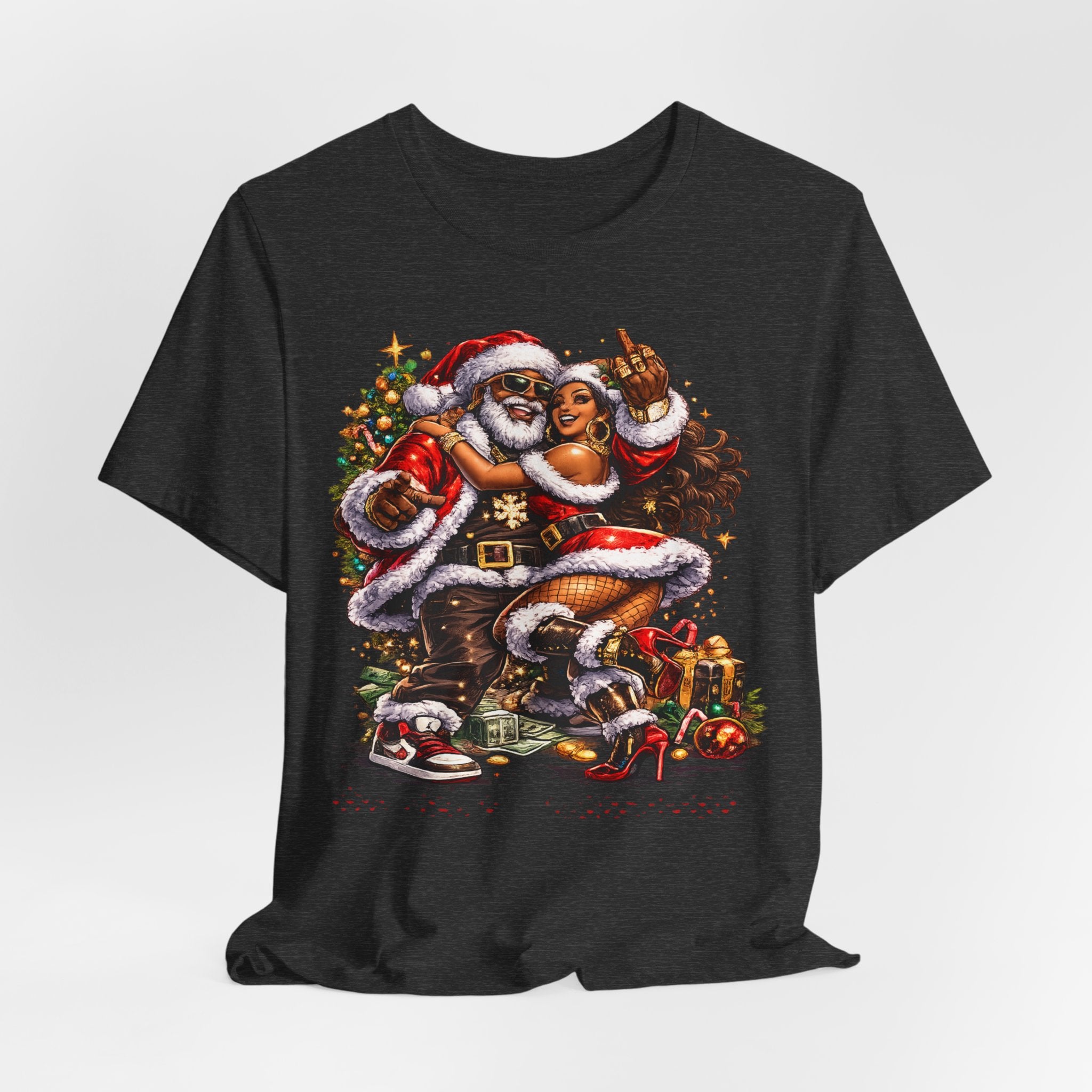 Hip Hop Santa & Mrs. Claus – Urban Christmas T-Shirt