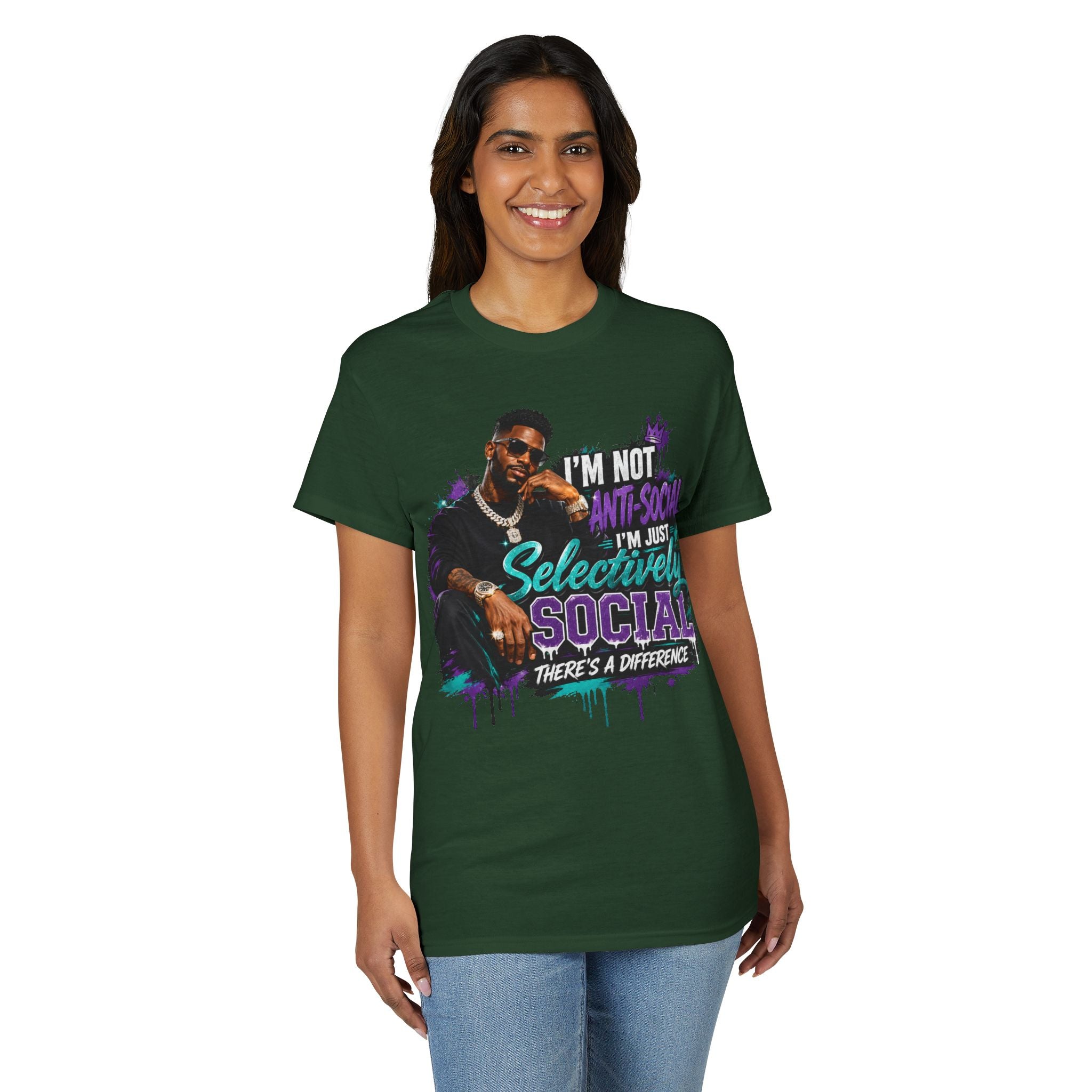 I'm Not Anti-Social, I'm Just Selectively Social T-Shirt | There's A Difference Graphic Tee