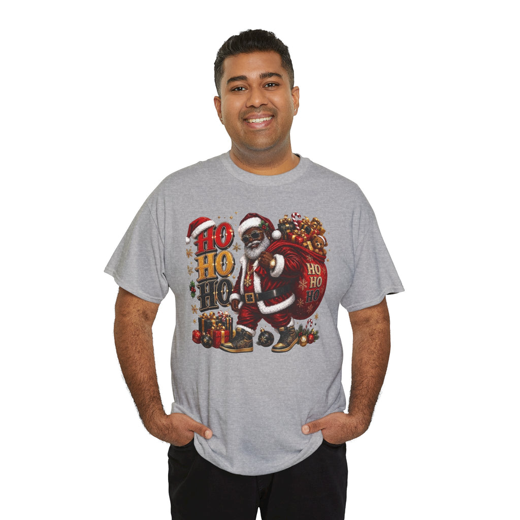 Black Santa Ho Ho Ho Shirt – Melanin Christmas Tee | Holiday Gift for Himz xc