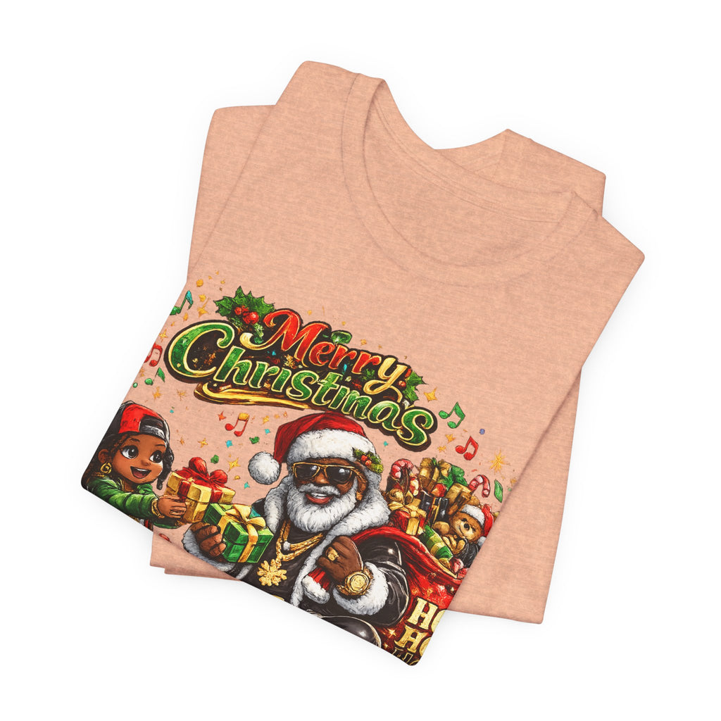 Black Santa Merry Christmas Shirt – Hip Hop Santa Gift Tee | Melanin Family Holiday Shirt