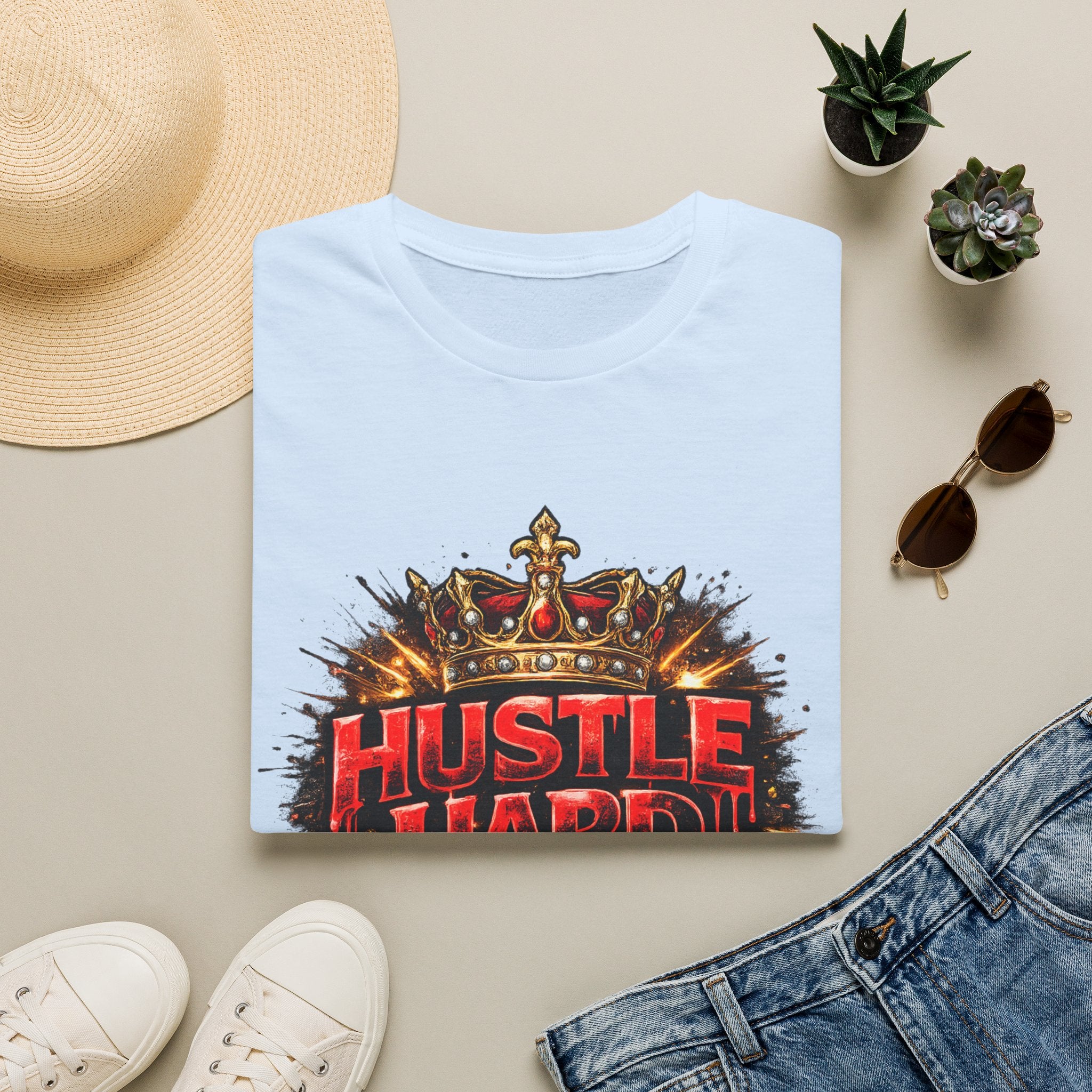 Hustle Hard T-Shirt – Crown & Money Graphic Tee