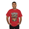 Skeleton Cemetery Tee — "Kill Them With Kindness and Bury Them With a Smile" Graphic Shirt