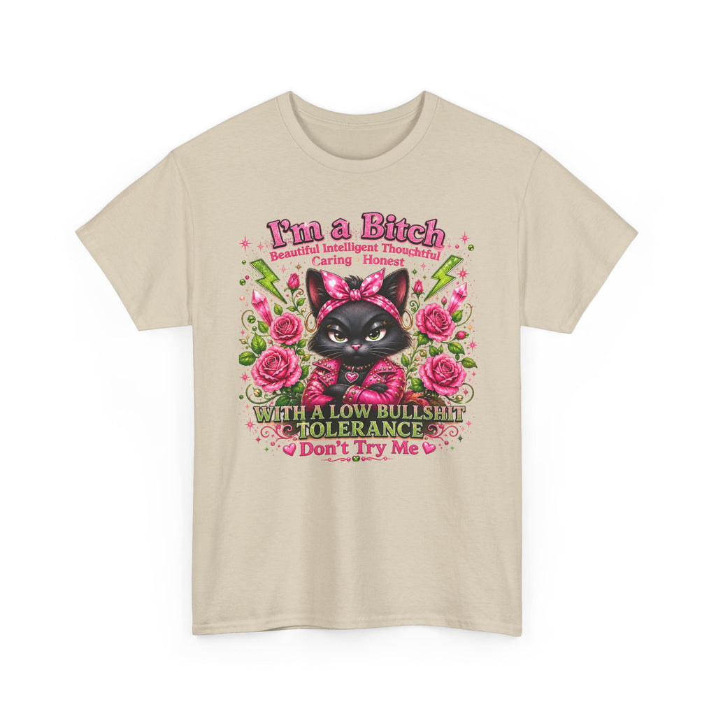 I'm a B.I.T.C.H. Sassy Cat Shirt – Beautiful Intelligent Thoughtful Caring Honest | Funny Attitude Tee