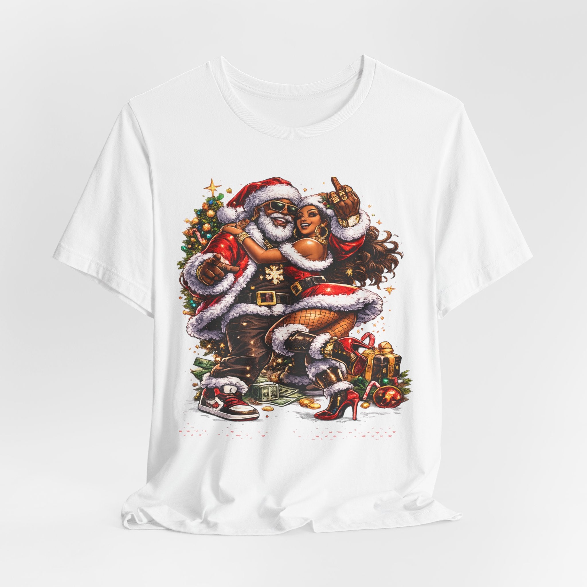 Hip Hop Santa & Mrs. Claus – Urban Christmas T-Shirt