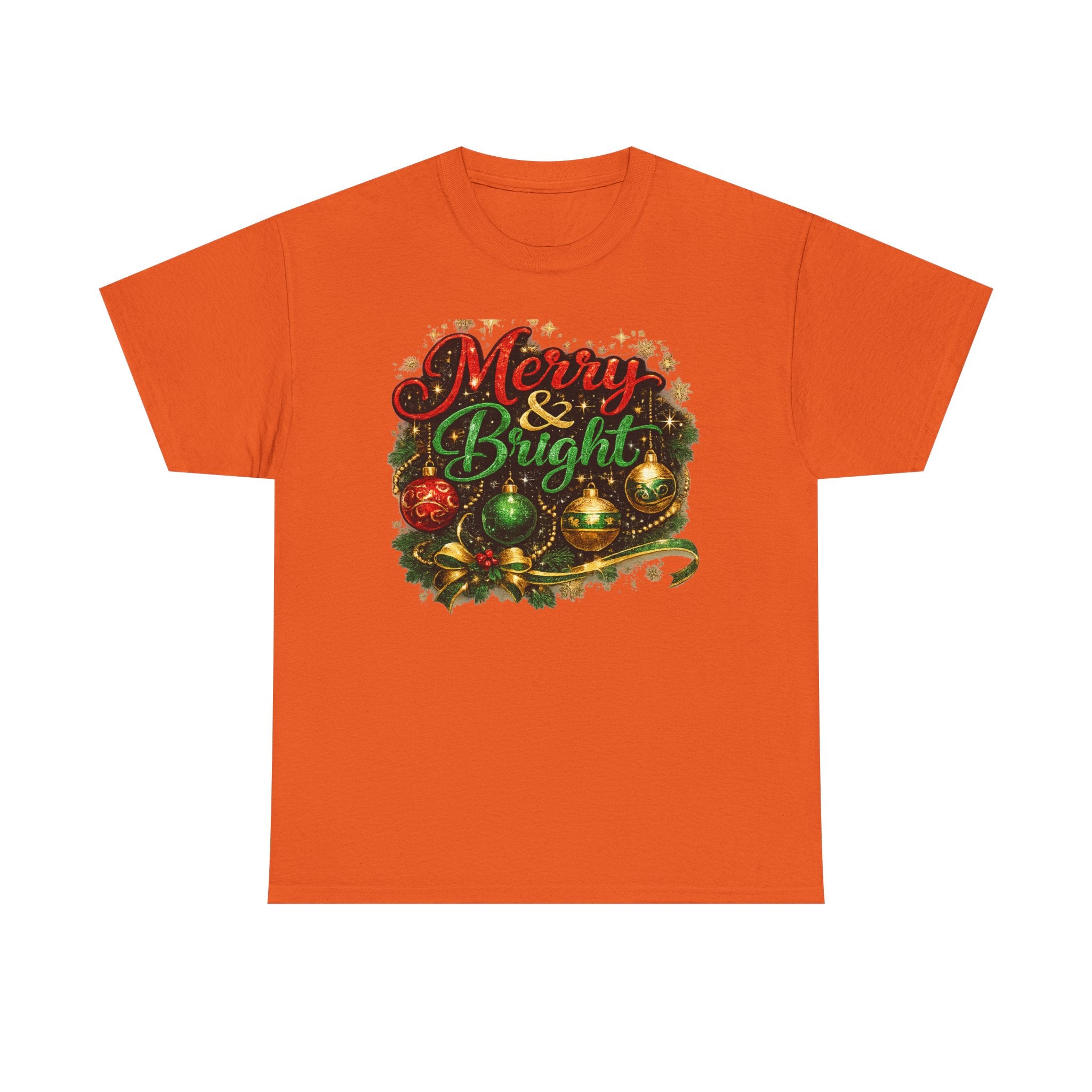 Merry and Bright Christmas Shirt – Glitter Holiday Tee | Classic Christmas Gift