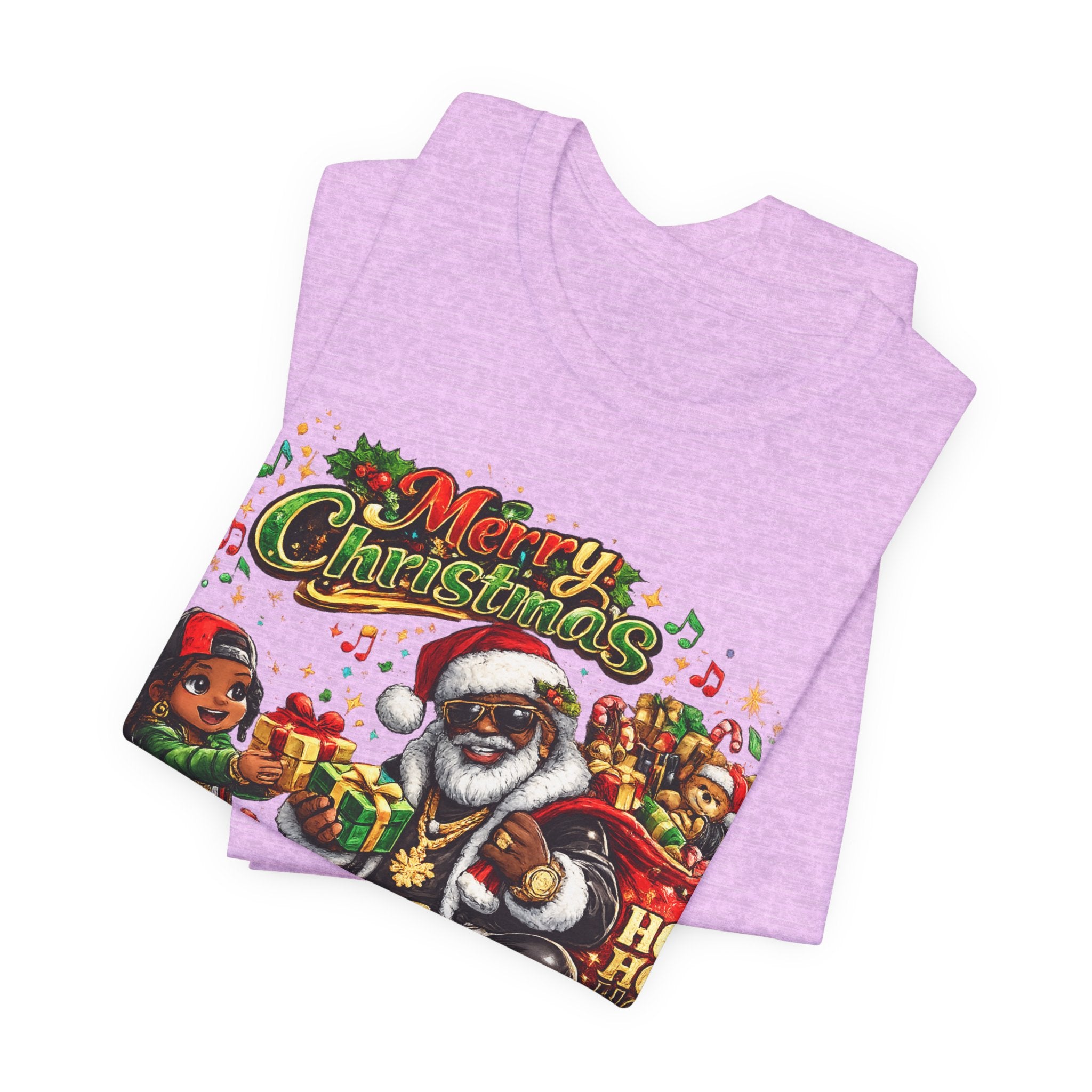 Black Santa Merry Christmas Shirt – Hip Hop Santa Gift Tee | Melanin Family Holiday Shirt